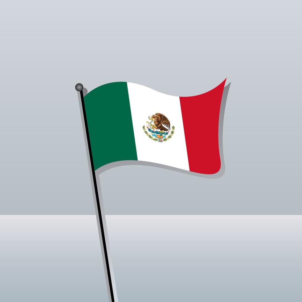 ilustração do modelo de bandeira do méxico vetor