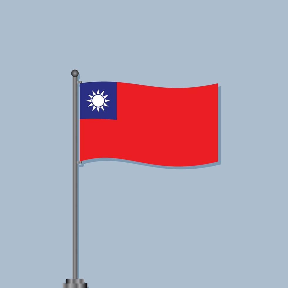 ilustração do modelo de bandeira de taiwan vetor