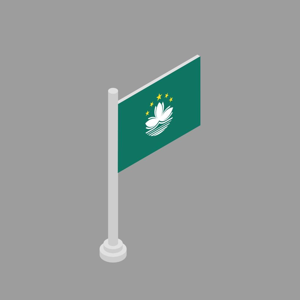 ilustração do modelo de bandeira de macau vetor