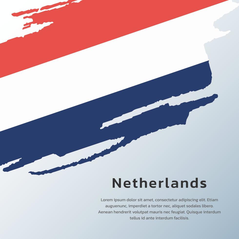 ilustração do modelo de bandeira da holanda vetor