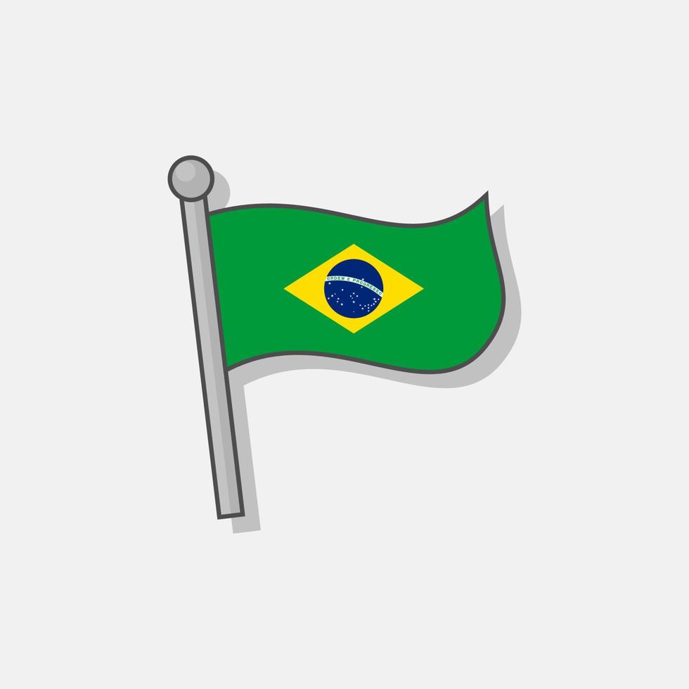 ilustração do modelo de bandeira do brasil vetor