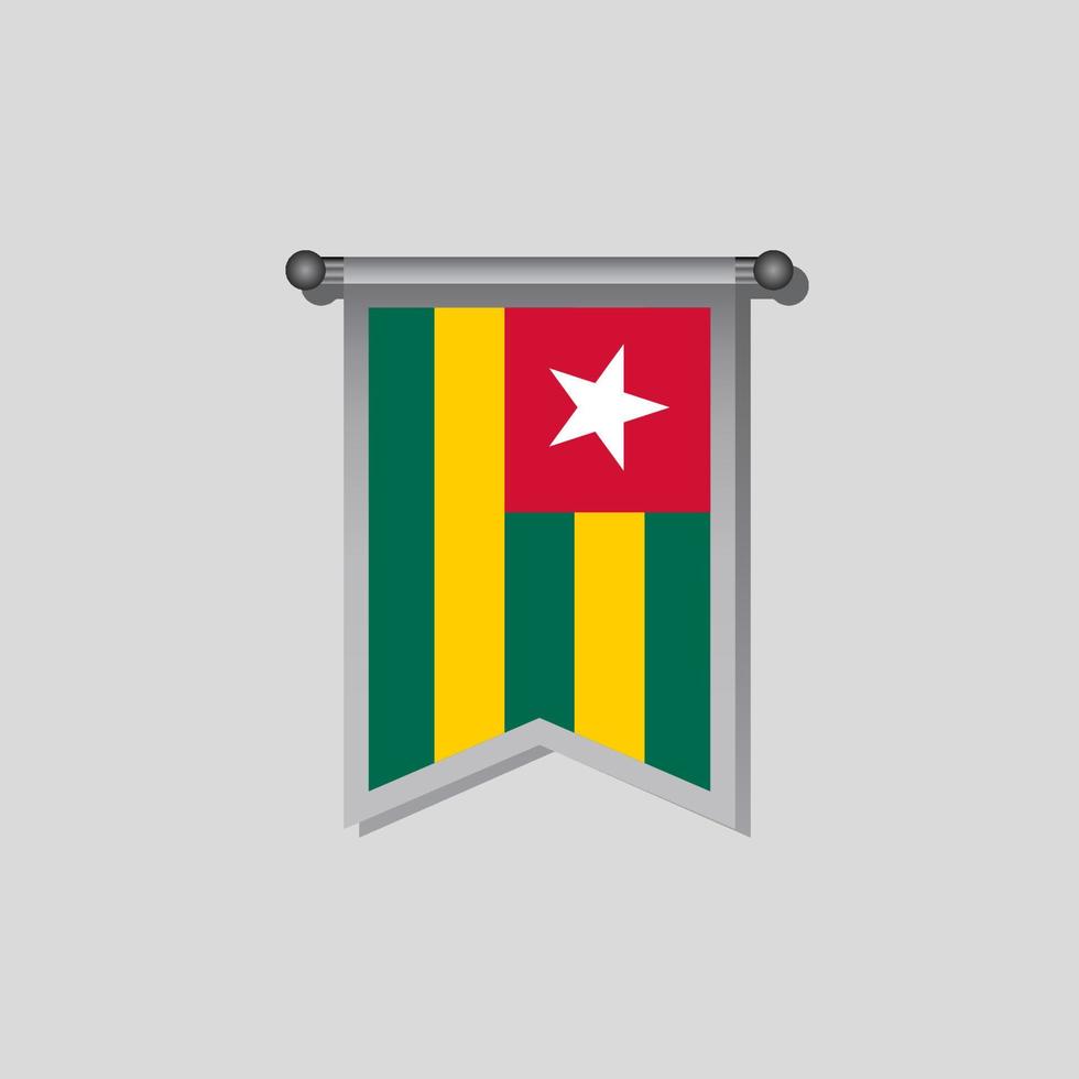 ilustração do modelo de bandeira do togo vetor