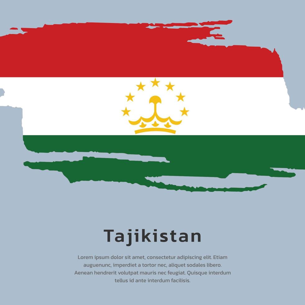 ilustração do modelo de bandeira do tajiquistão vetor