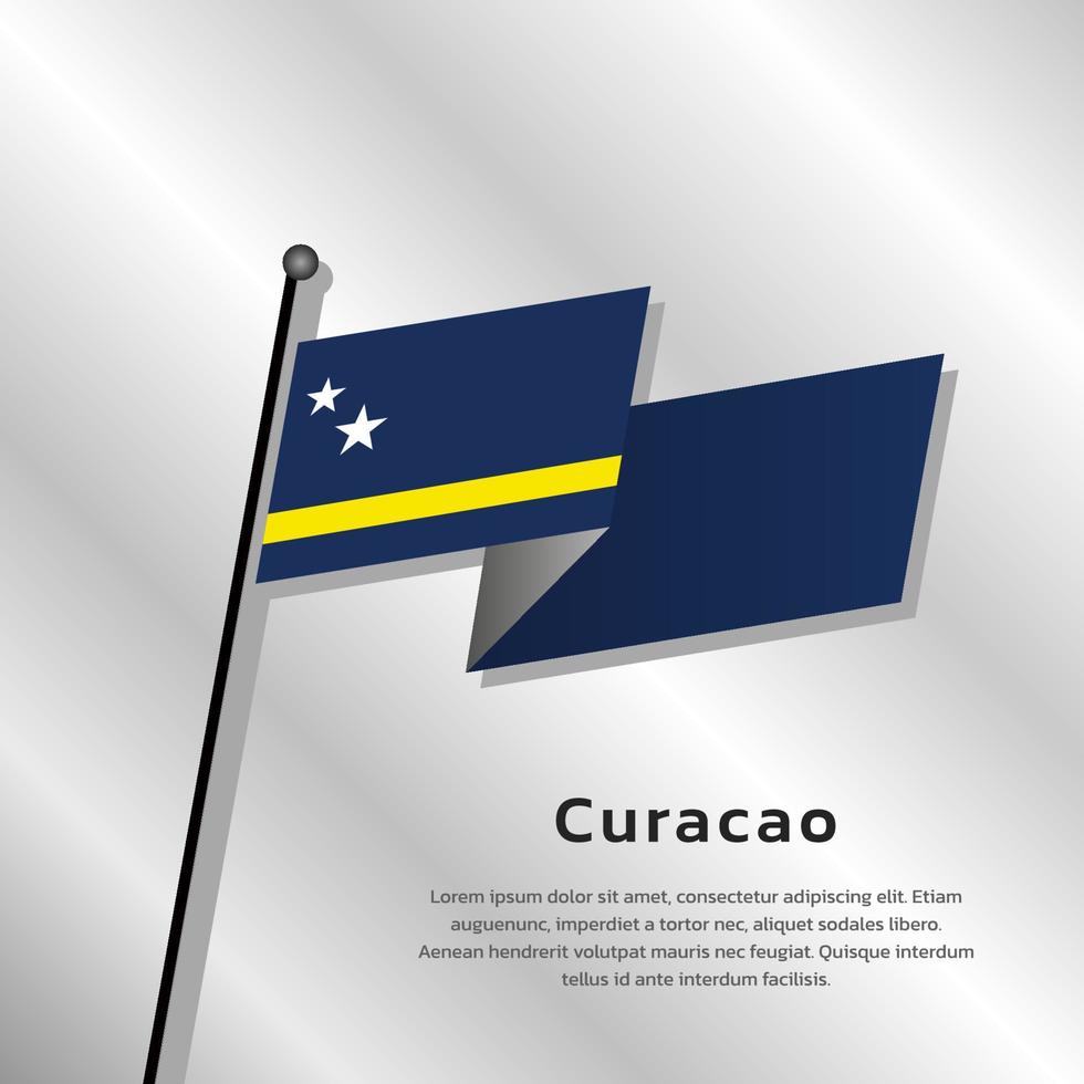 ilustração do modelo de bandeira de curaçao vetor