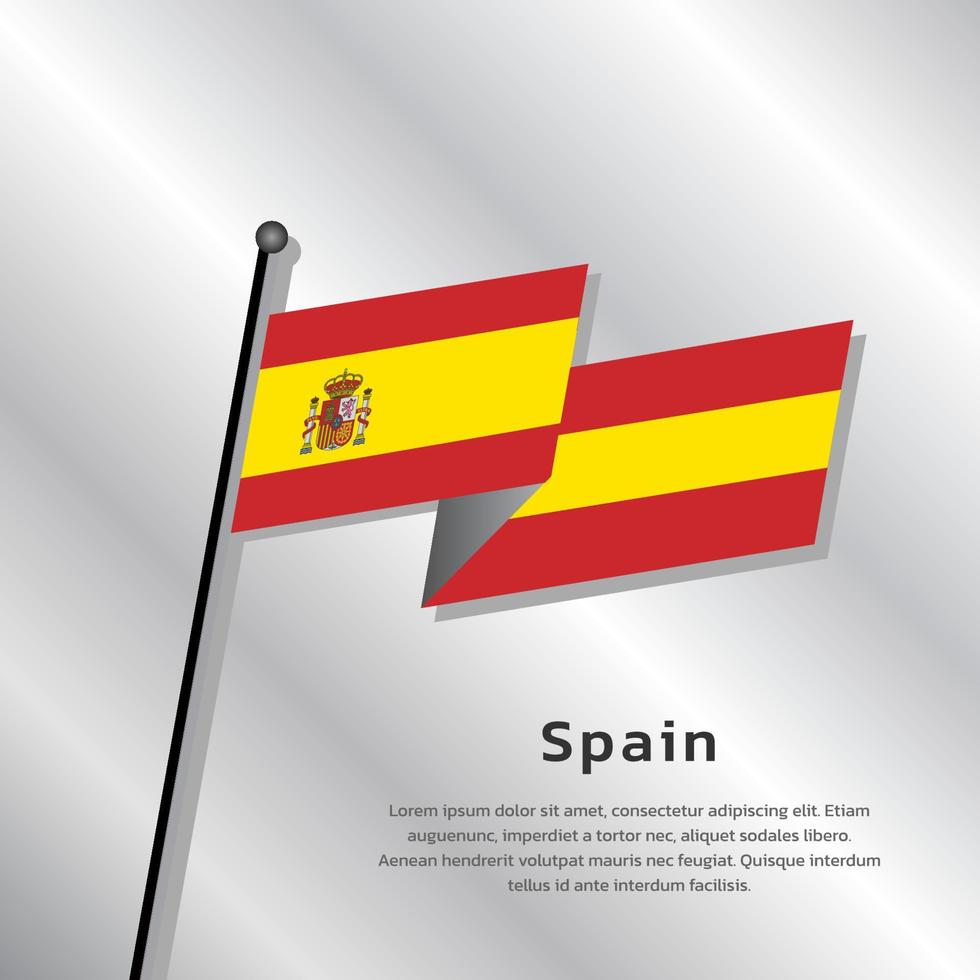 ilustração do modelo de bandeira da espanha vetor