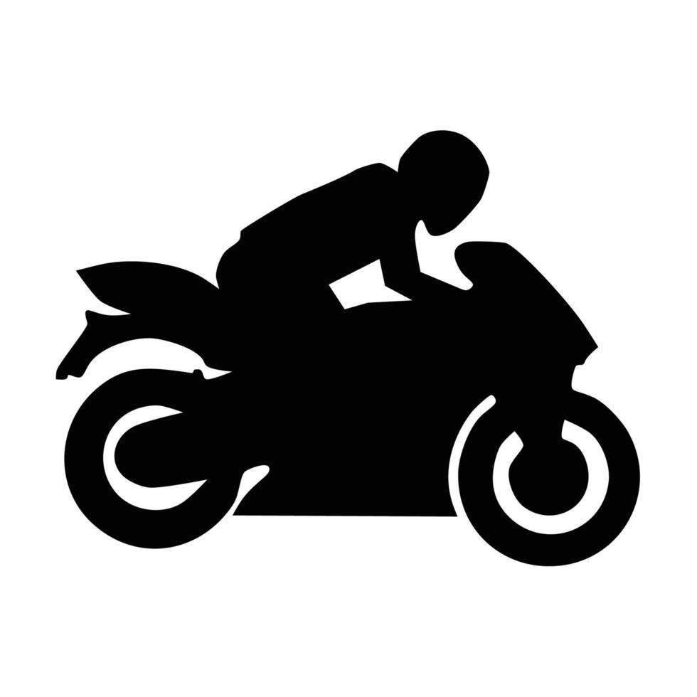 design de vetor de silhueta de símbolo de moto