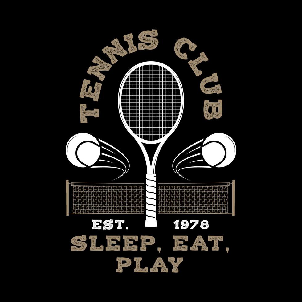 Clube de tênis. ilustração vetorial. vetor