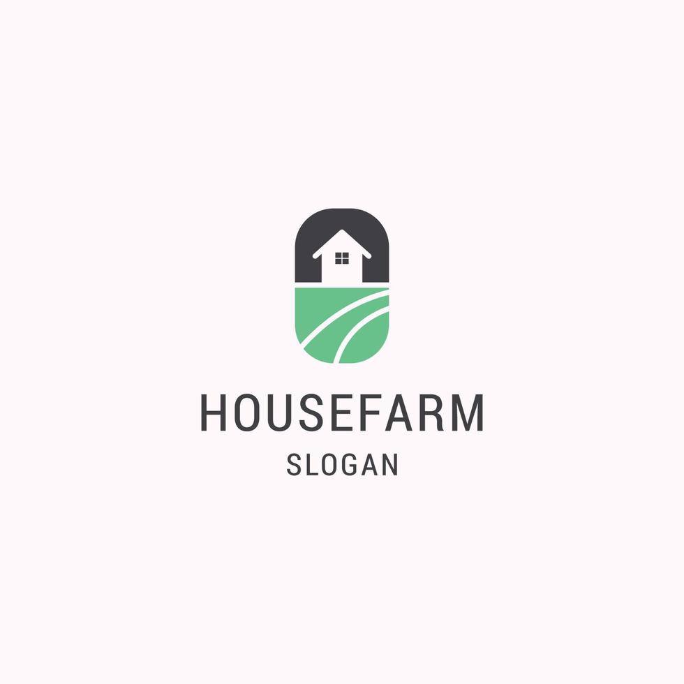 ilustração em vetor modelo de design de ícone de logotipo de fazenda de casa