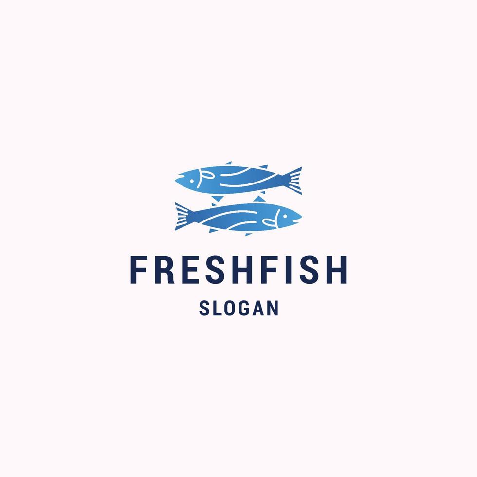 ilustração em vetor modelo de design de ícone de logotipo de peixe fresco