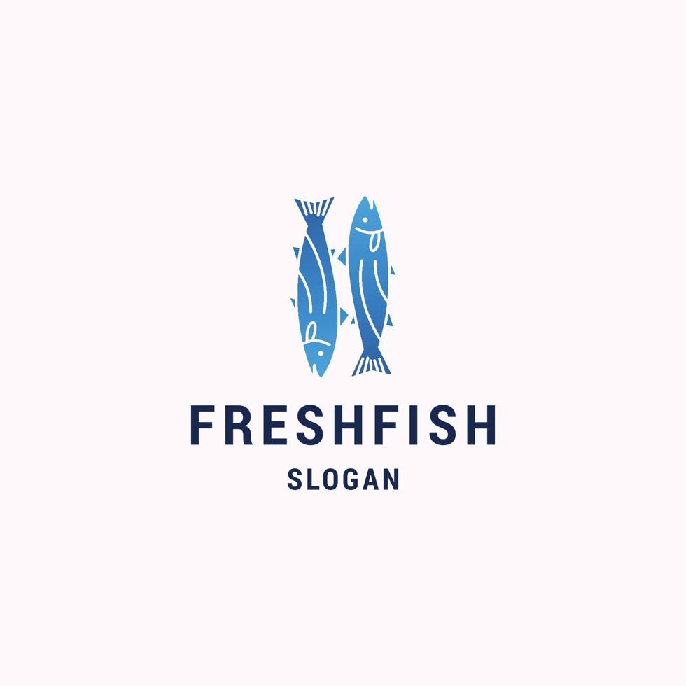 ilustração em vetor modelo de design de ícone de logotipo de peixe fresco