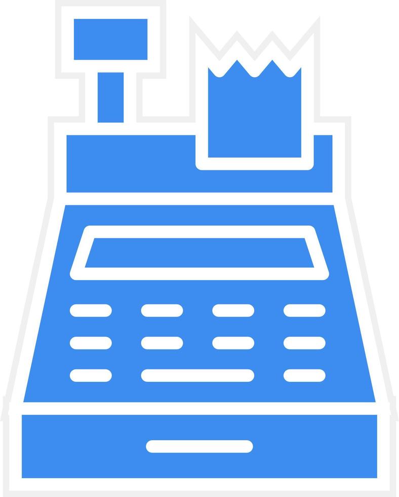 estilo de ícone de caixa registradora vetor