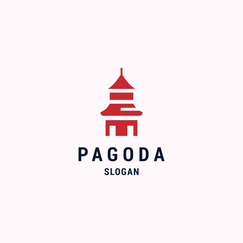 ilustração em vetor modelo de design de ícone de logotipo pagode