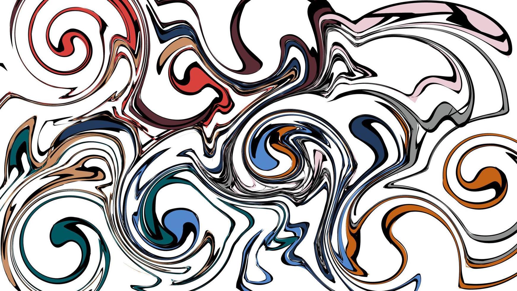 fundo abstrato multicolorido de várias linhas e bandas de ondas de salpicos e rajadas de energia elétrica mágica cintilante. textura. ilustração vetorial vetor