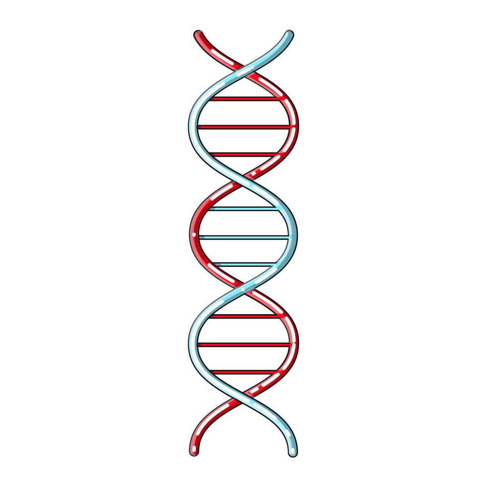 Hélice do gene do dna abstrato farmacêutico médico, ícone no fundo branco. ilustração vetorial vetor