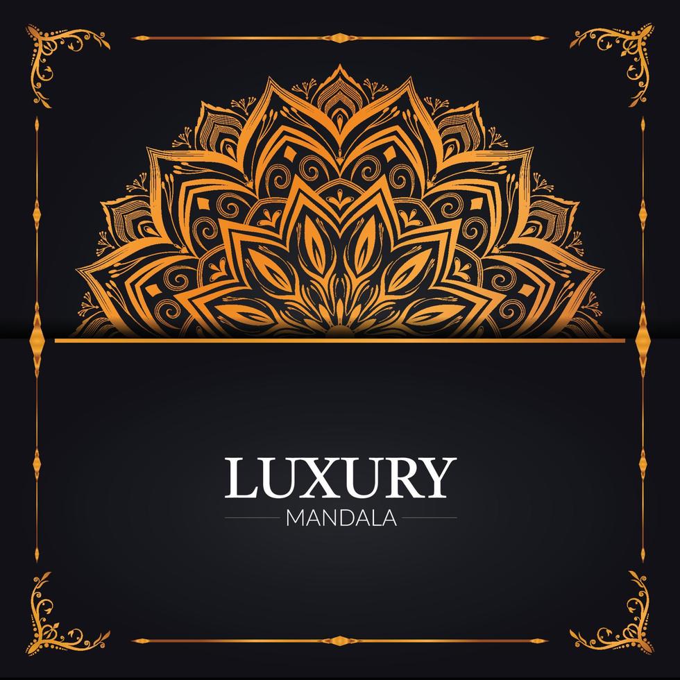 fundo de design de mandala de luxo ornamental em cor gradiente vetor