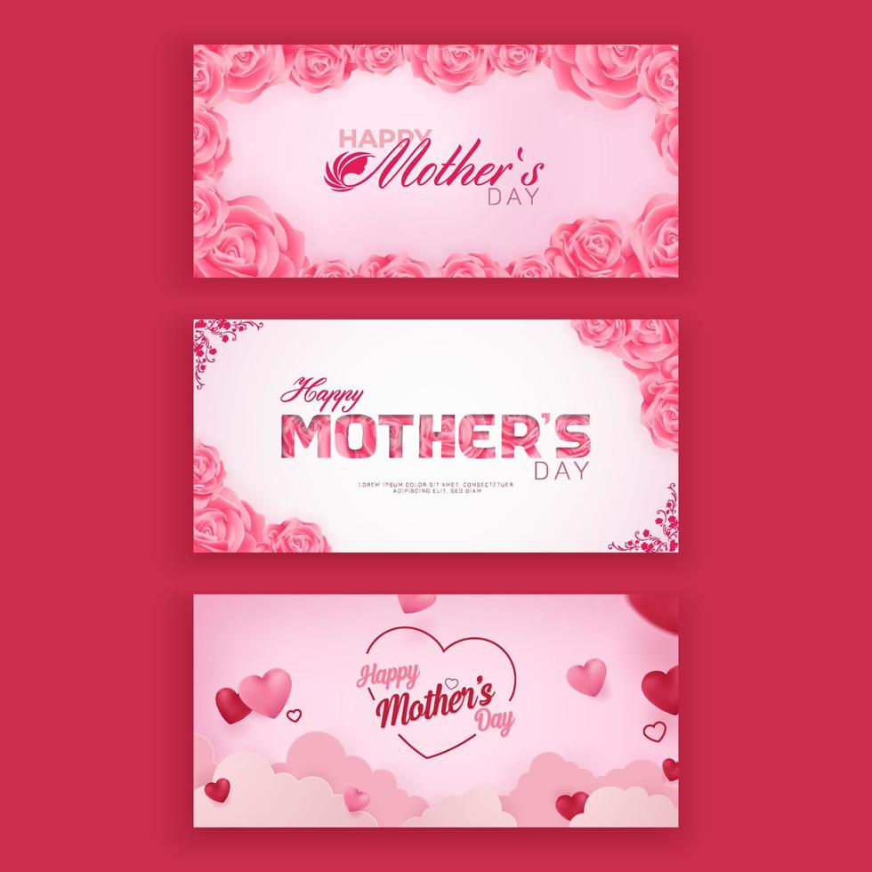 design de banner vetorial feliz dia das mães vetor