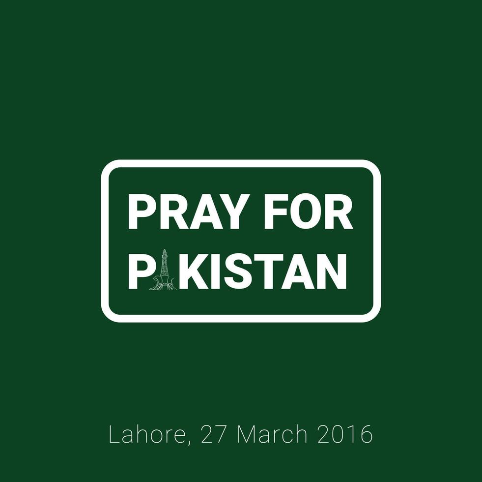 orar pelo paquistão com vetor de design tipográfico
