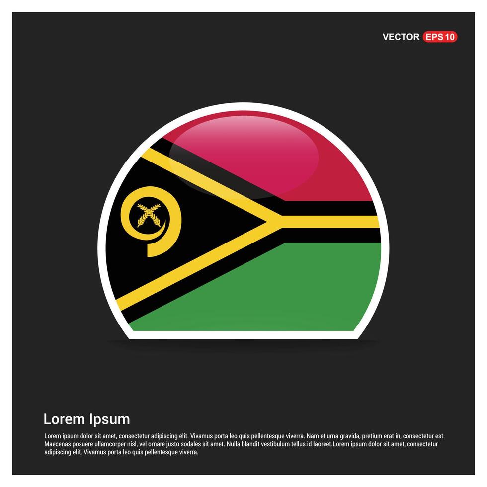 vetor de design de bandeira de vanuatu