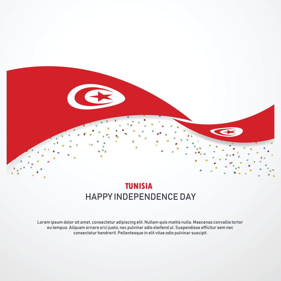 fundo feliz dia da independência da tunísia vetor