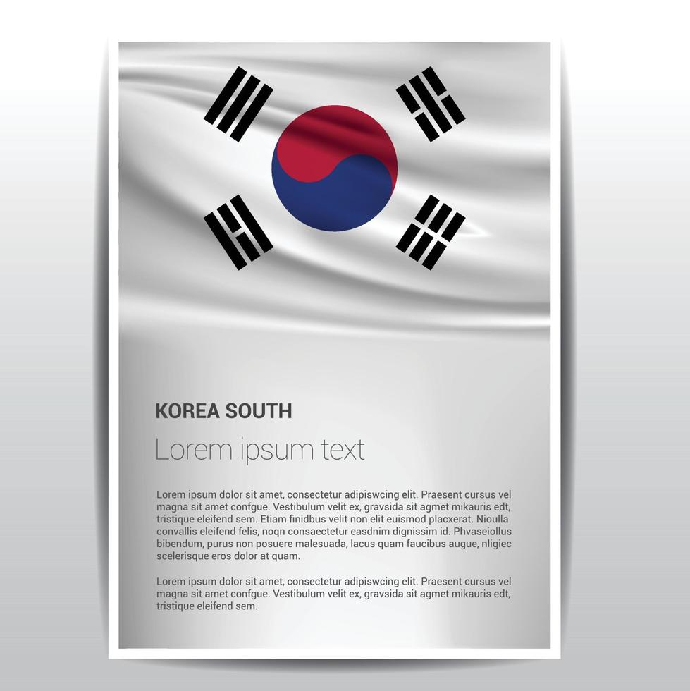 vetor de design de bandeiras da coreia do sul