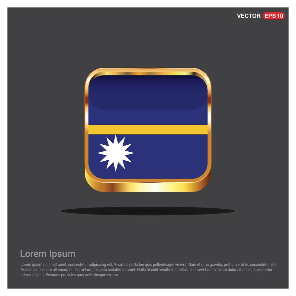 vetor de design de bandeira de nauru