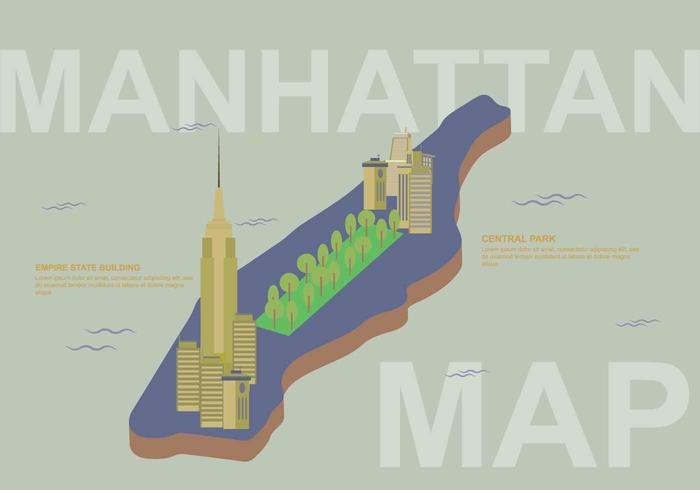 Ilustração livre do mapa de Manhattan vetor