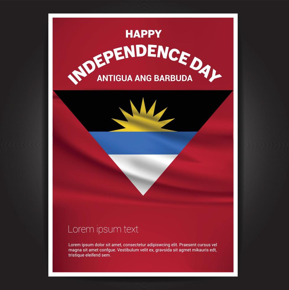 feliz dia da independência vetor de cartão de design com bandeiras