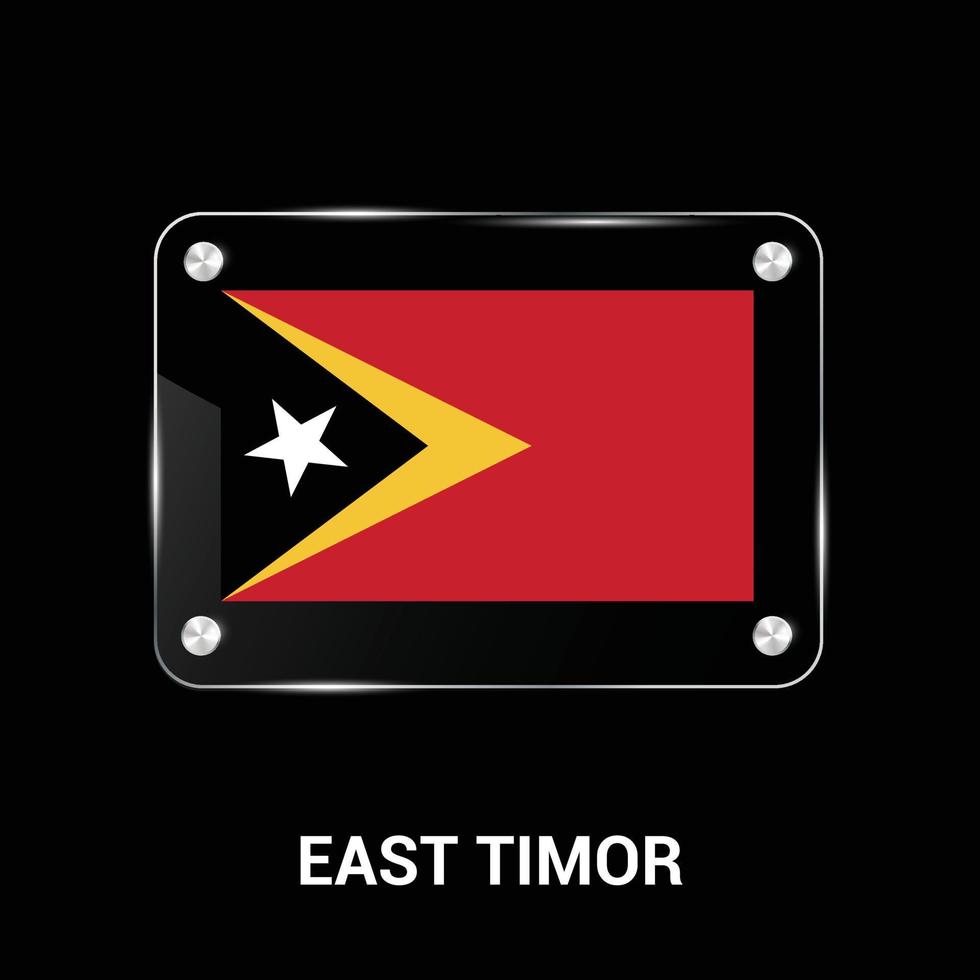 vetor de design de bandeira de timor leste