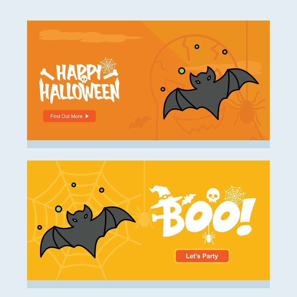 design de convite de feliz dia das bruxas com vetor de morcegos