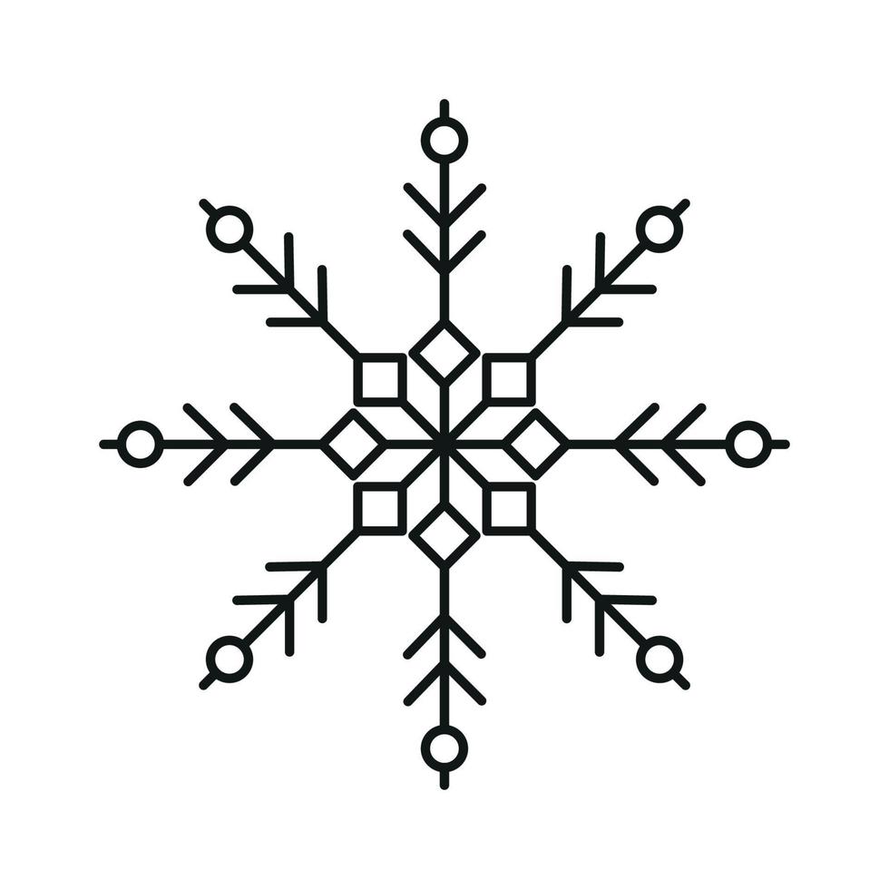 ícone de floco de neve de inverno plano simples. ótimo design para qualquer finalidade. ilustração vetorial isolada no fundo branco vetor