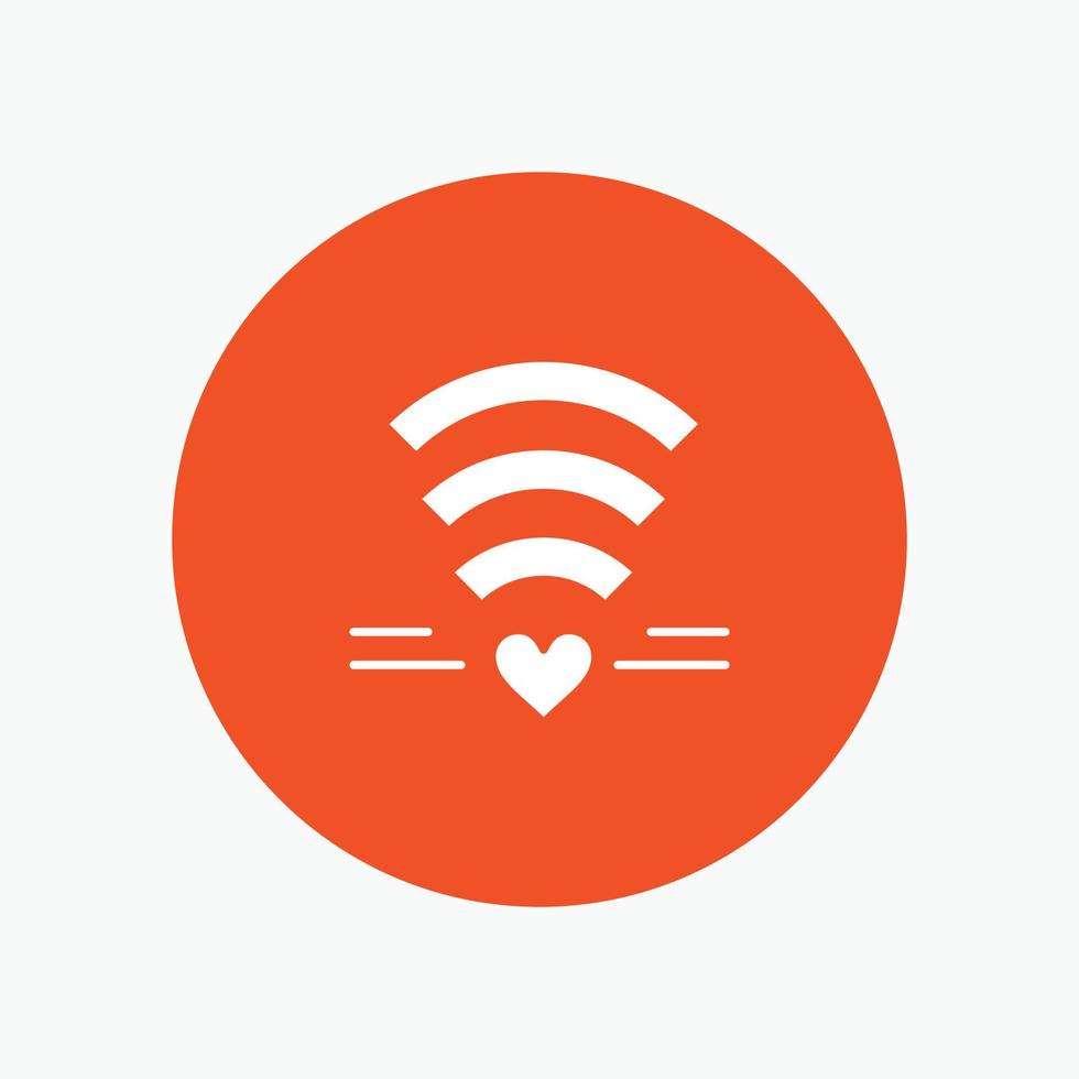 coração de casamento de amor wifi vetor