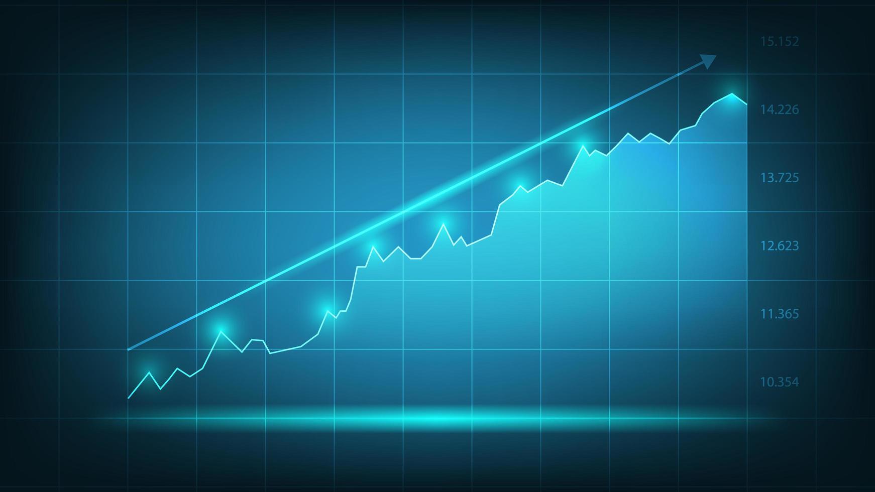 gráfico de mercado de ações gráfico comercial para negócios e finanças vetor