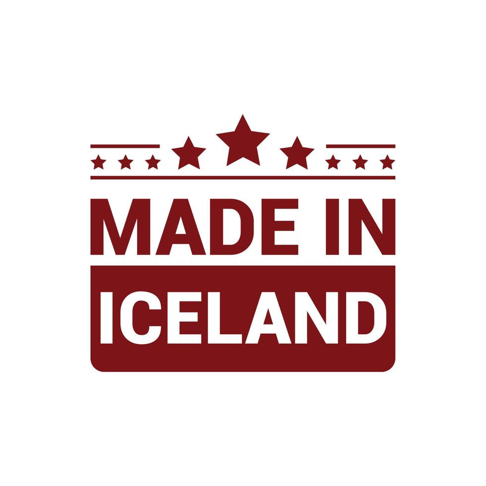 vetor de design de selo da islândia