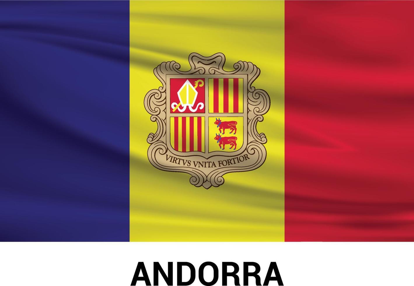 vetor de design de bandeira de andorra