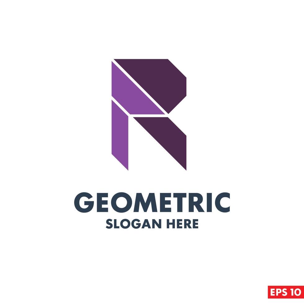 design de logotipo geométrico com tipografia e vetor de fundo claro