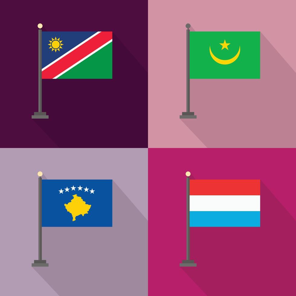 vetor de design de bandeiras de países do mundo