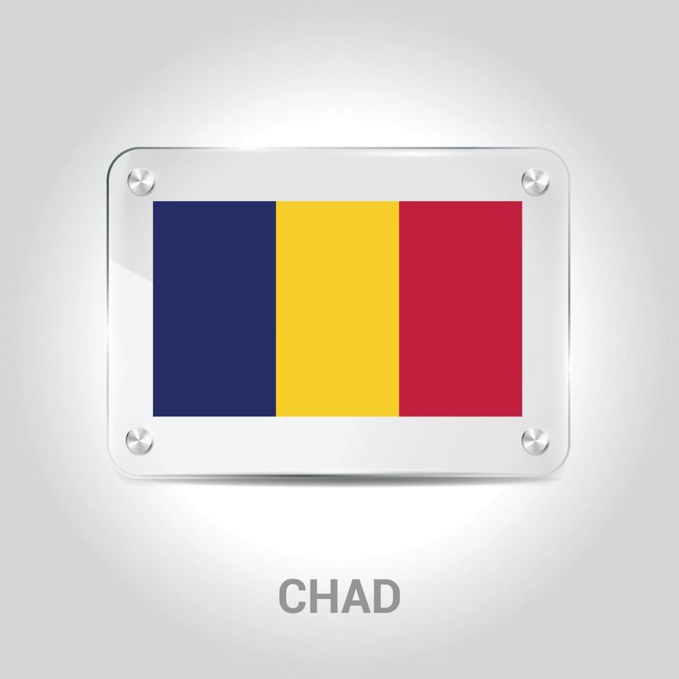 vetor de design de bandeira do chad