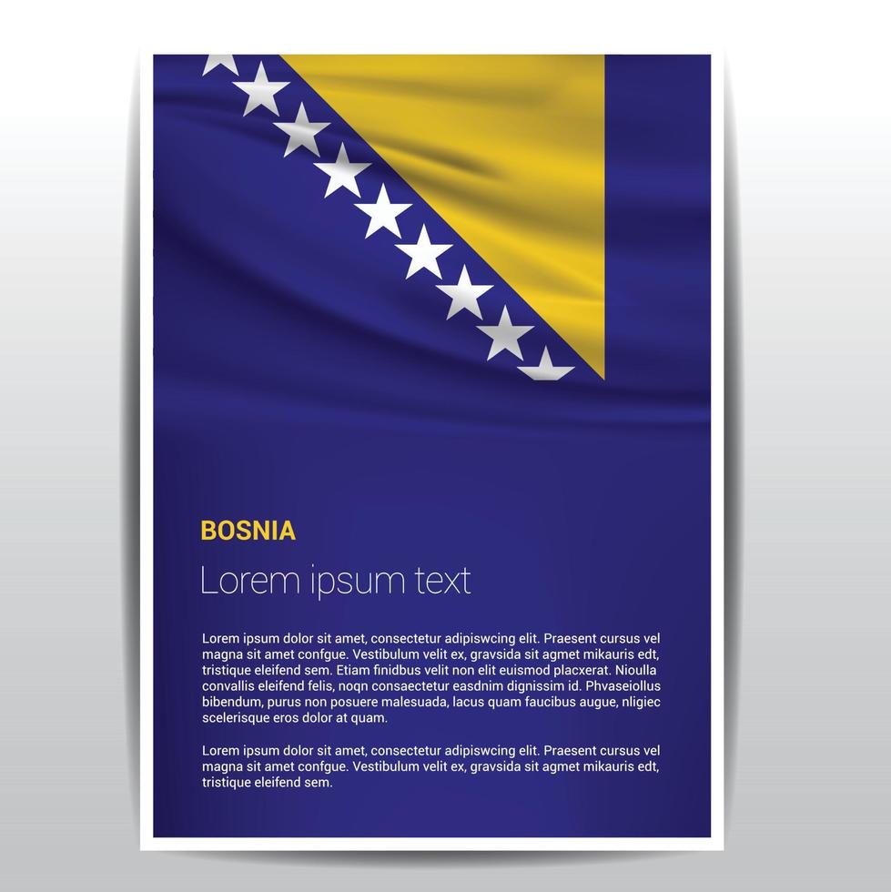 vetor de design de bandeira da bósnia