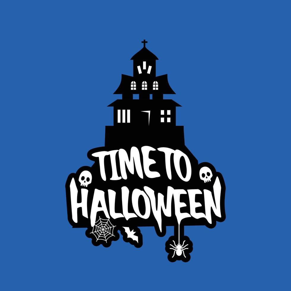 design de halloween com tipografia e vetor de fundo claro
