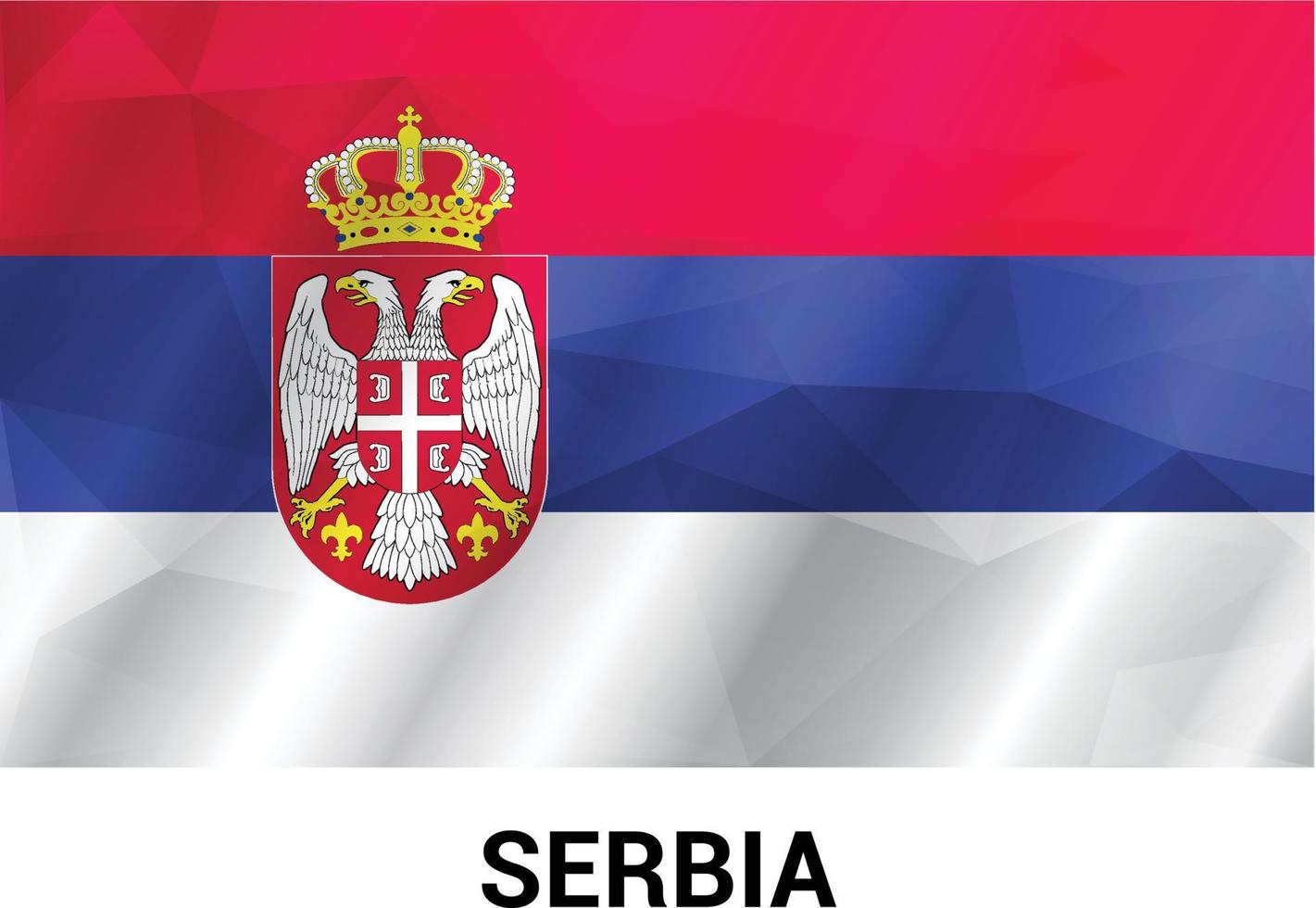 vetor de cartão de design de bandeiras da sérvia