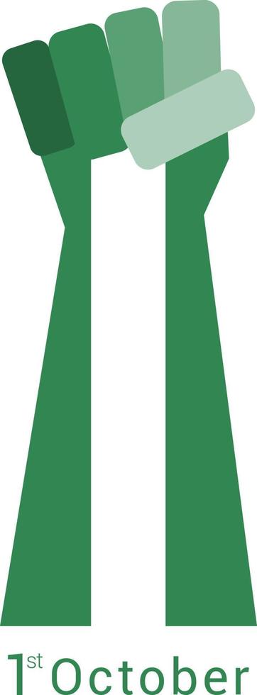 vetor de design do dia da independência da nigéria