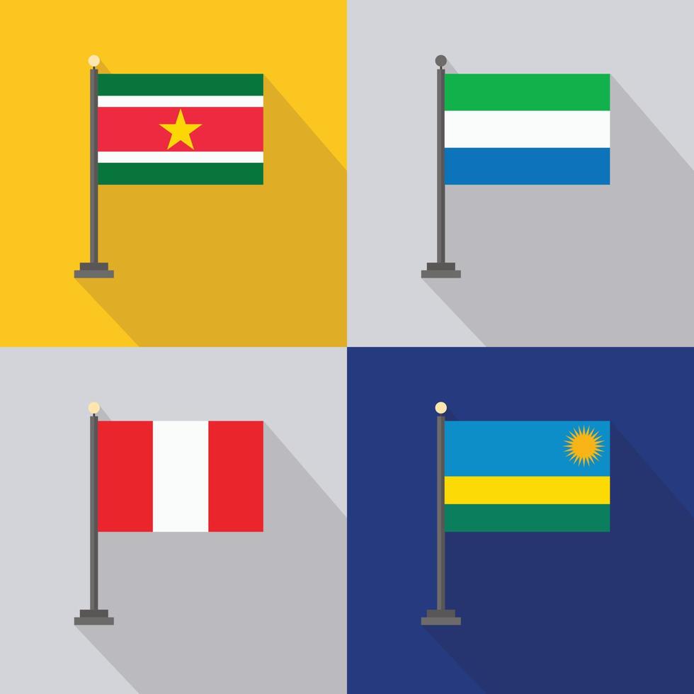 vetor de design de bandeiras de países do mundo