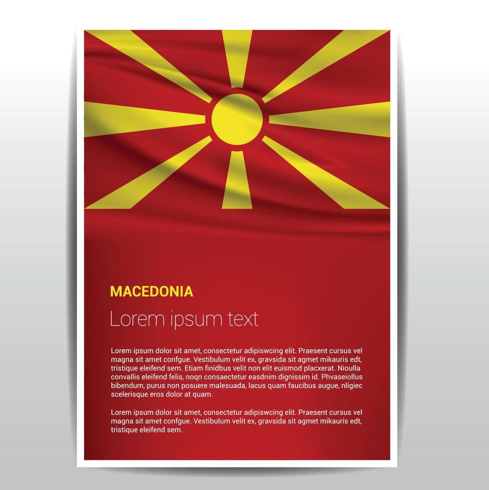 vetor de design de bandeira da macedônia