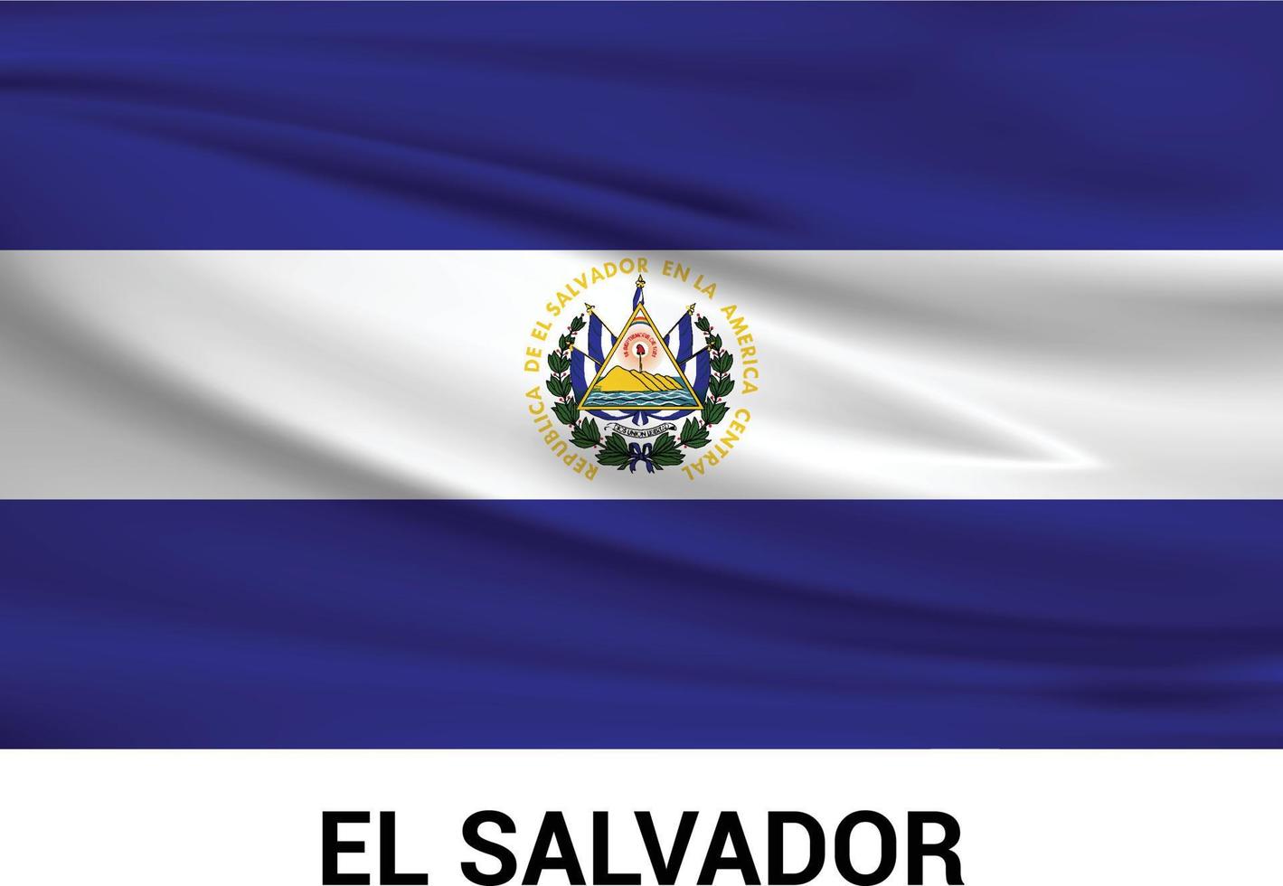 vetor de design de bandeira de el salvador