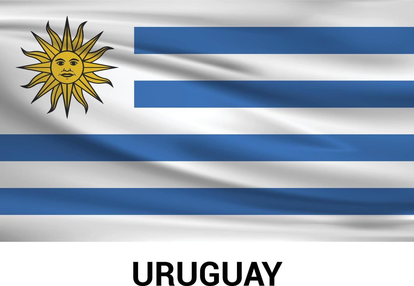 vetor de design de bandeira do uruguai