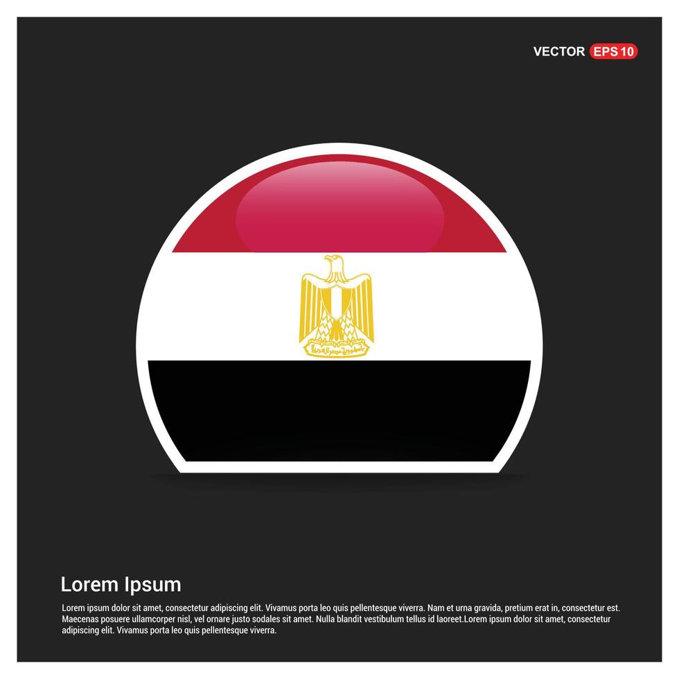 vetor de design de bandeira do Egito