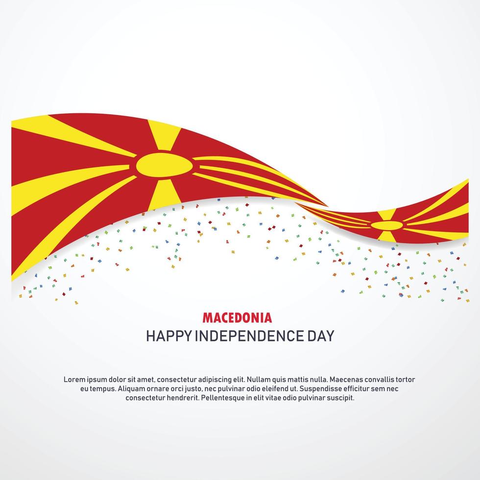 fundo feliz dia da independência da macedônia vetor