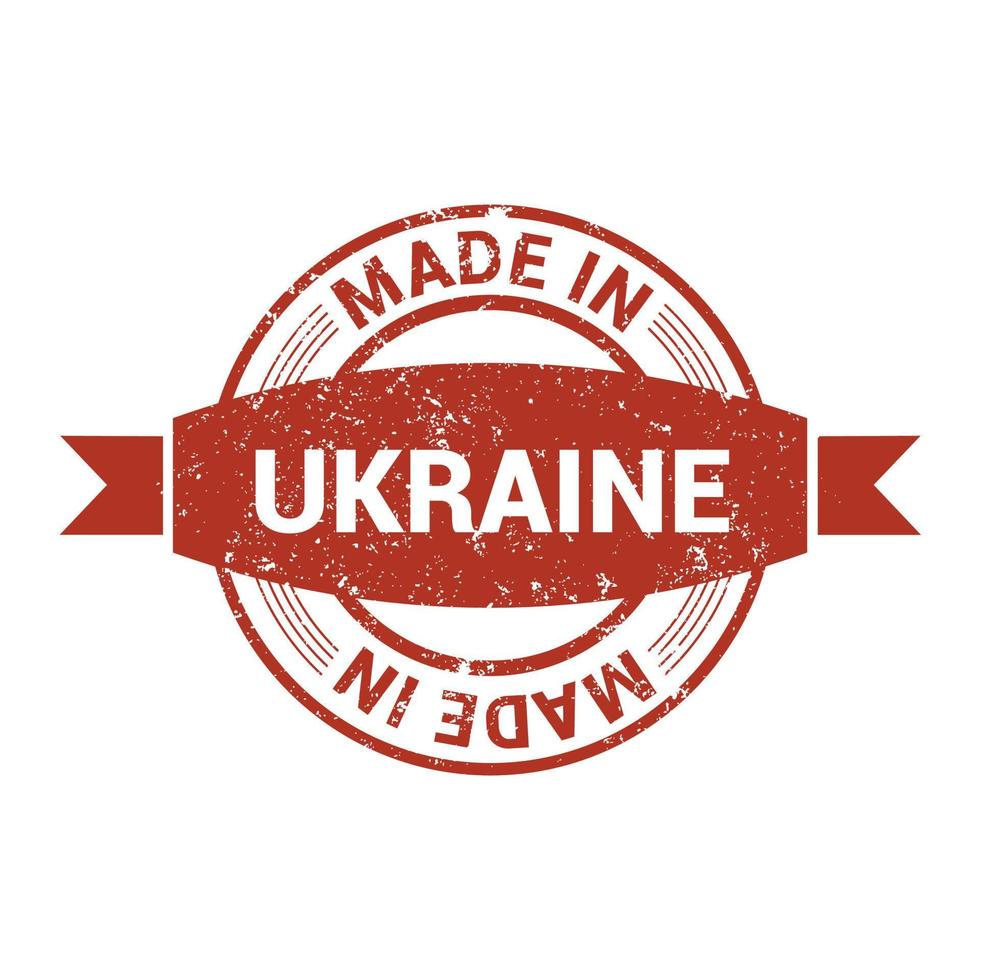 feito no vetor de design de selo da ucrânia