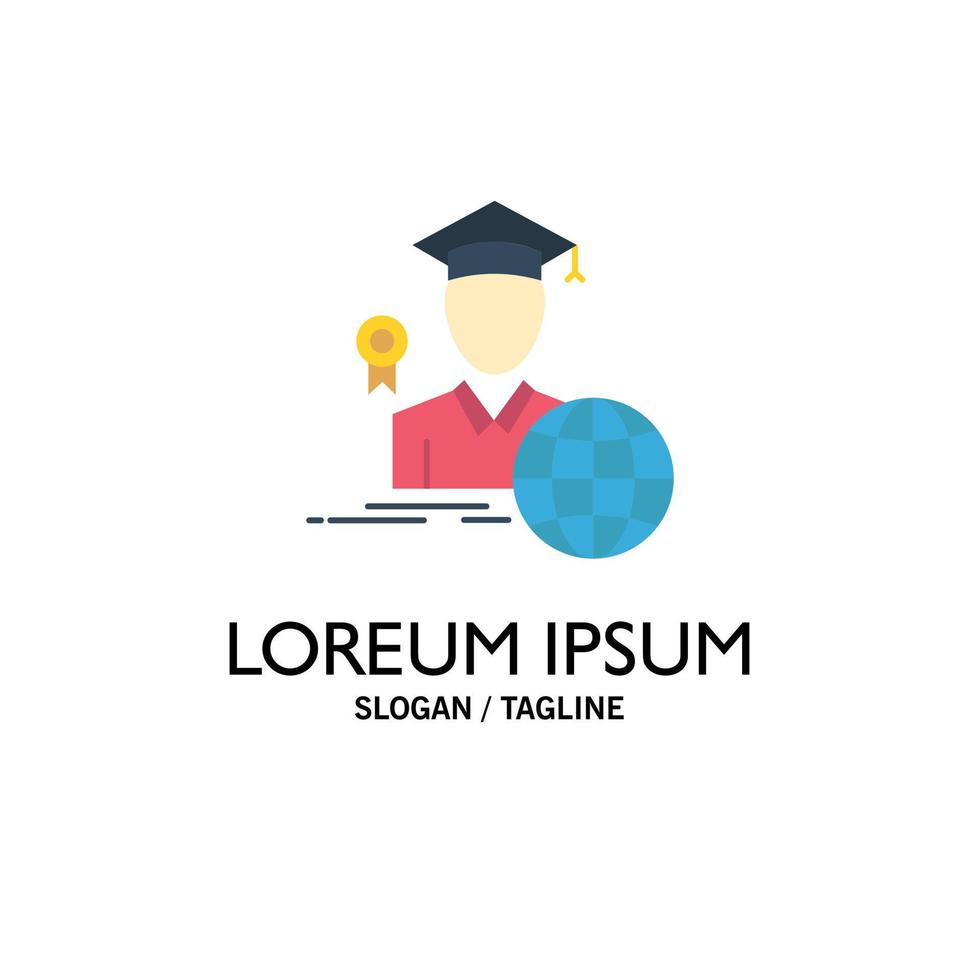 avatar de formatura modelo de logotipo de negócios acadêmico de graduação cor lisa vetor