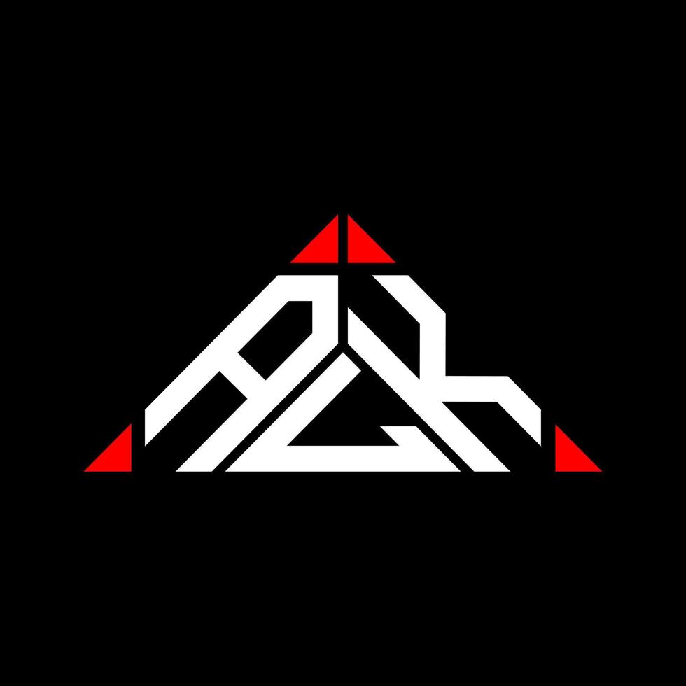 design criativo do logotipo da carta alk com gráfico vetorial, logotipo simples e moderno alk em forma de triângulo. vetor